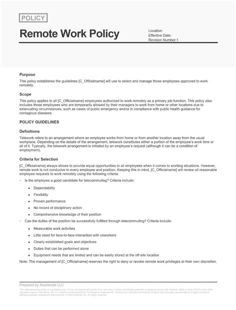 how to write a policy template