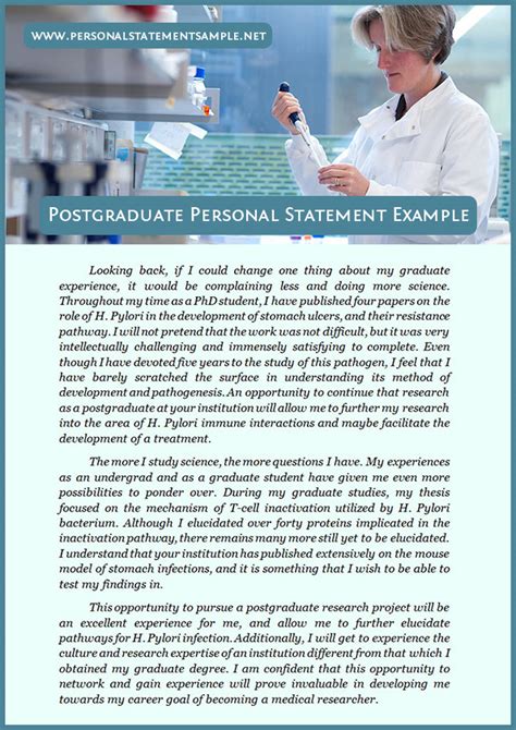 how to write a postgraduate personal statement