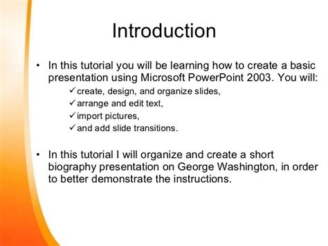 how to write a powerpoint introduction