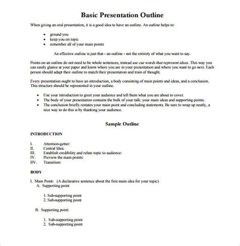 how to write a presentation examples for students