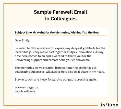 how to write a professional goodbye email