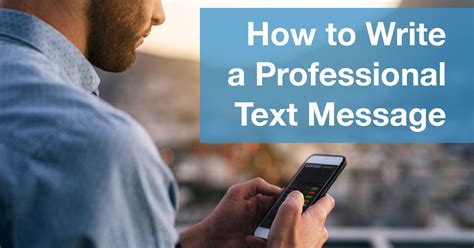 how to write a professional text message