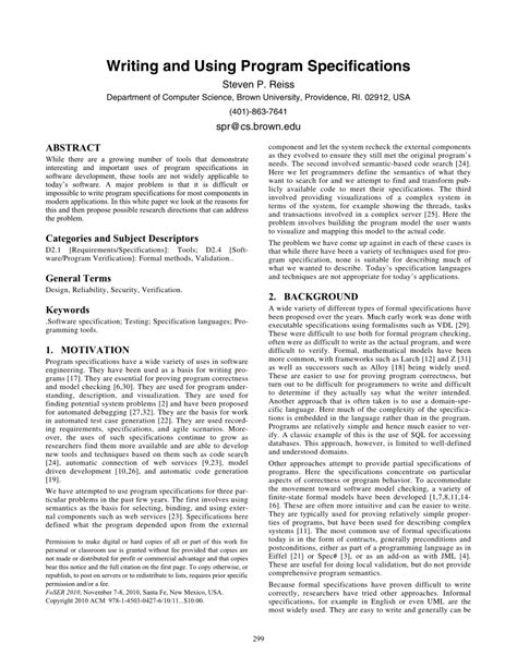 how to write a programming language specification