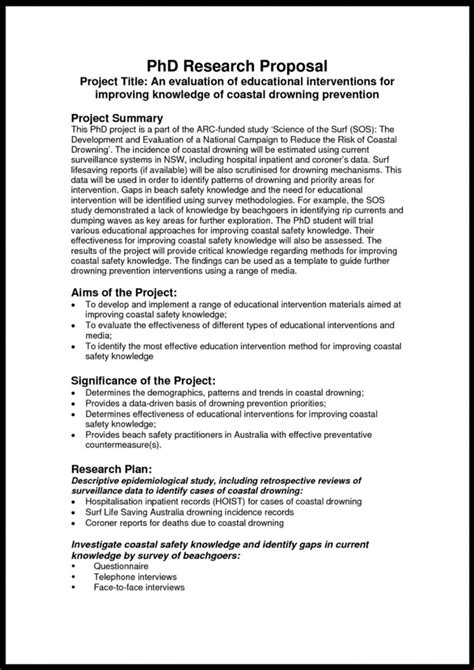 how to write a project proposal for phd