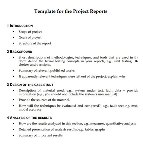 how to write a project report pdf