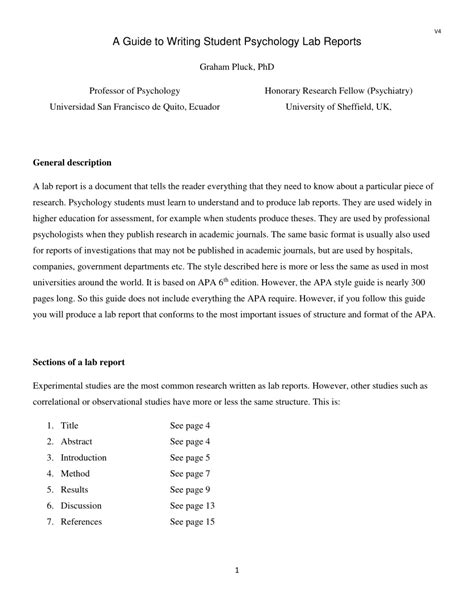 how to write a psychology report introduction