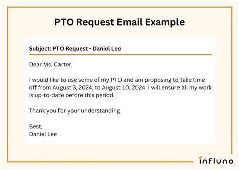 how to write a pto request email sample