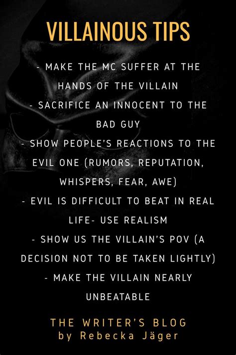 how to write a pure evil villain