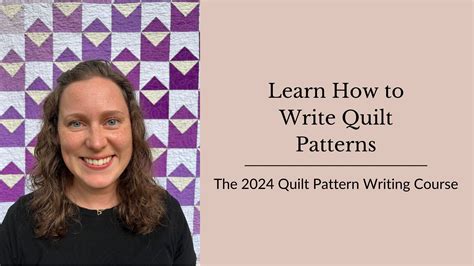 How To Write A Quilt Pattern