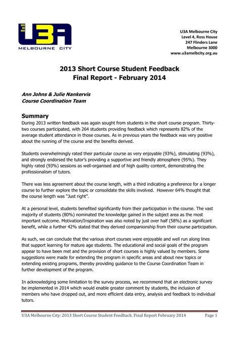 how to write a report example for students