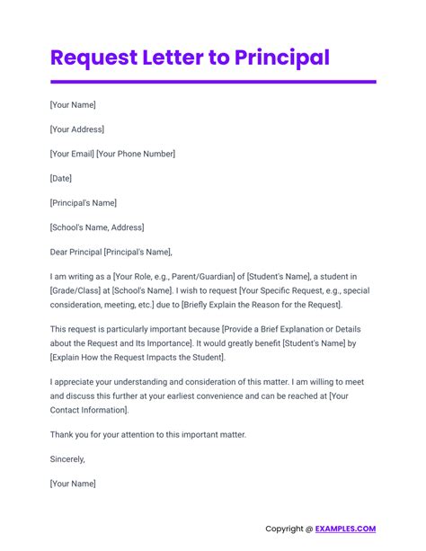 Request Letter to Principal for Admission [Pack of 4]