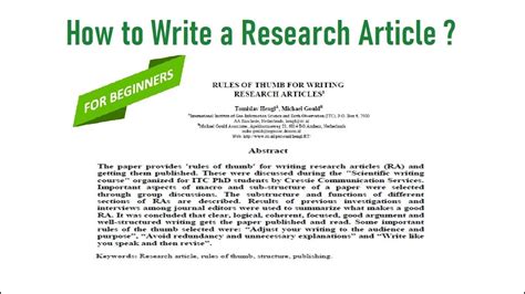 how to write a research article using ai