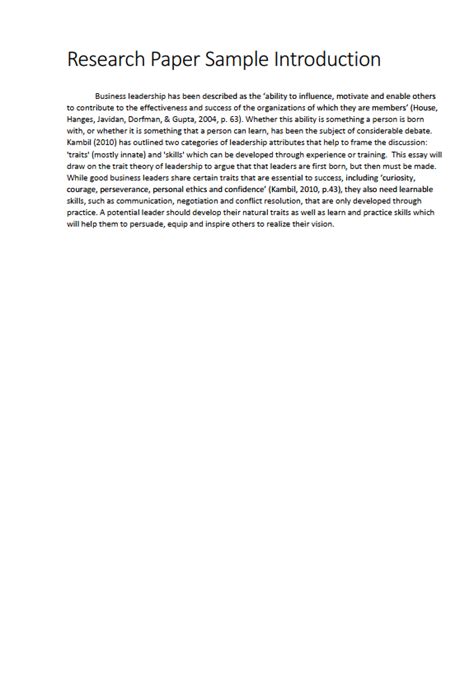 how to write a research introduction example