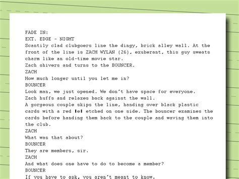 how to write a sample script