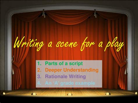 how to write a scene for a play example