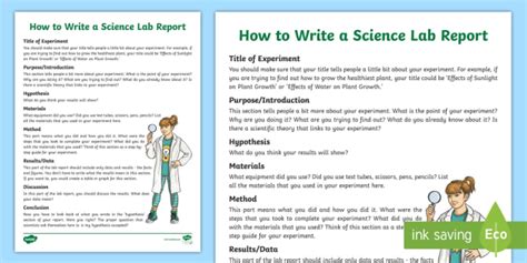 how to write a scientific method lab report