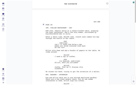 how to write a screenplay in google docs