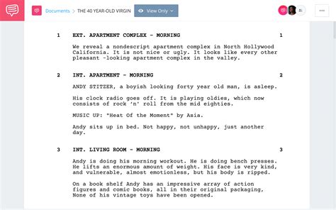 how to write a script example pdf