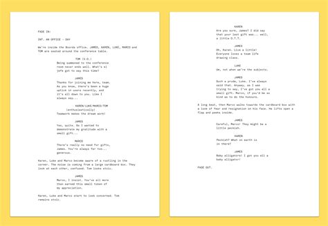 how to write a script examples