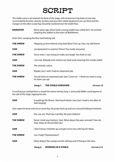 how to write a script for a play