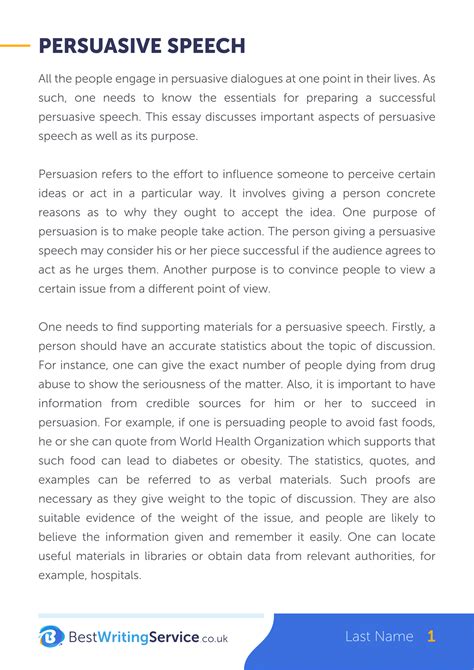 how to write a script for speech