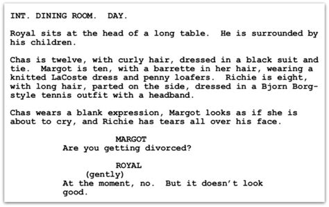 how to write a script with no dialogue