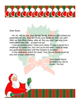 how to write a secret santa letter