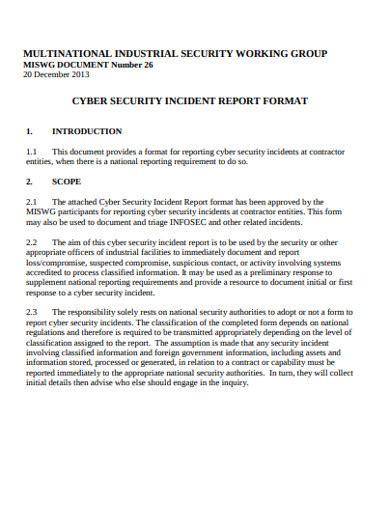 how to write a security report example pdf