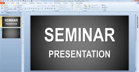 how to write a seminar presentation ppt