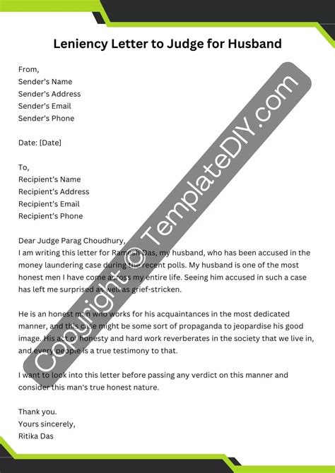 how to write a sentencing letter to a judge asking for leniency