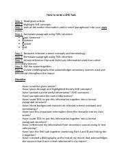 how to write a she task introduction