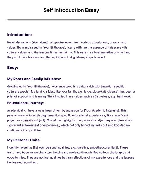 how to write a short introduction about yourself examples