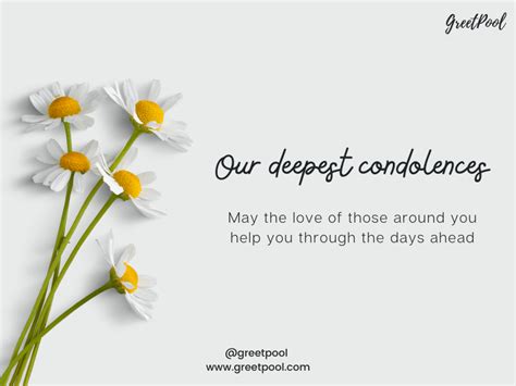 how to write a short message of condolence