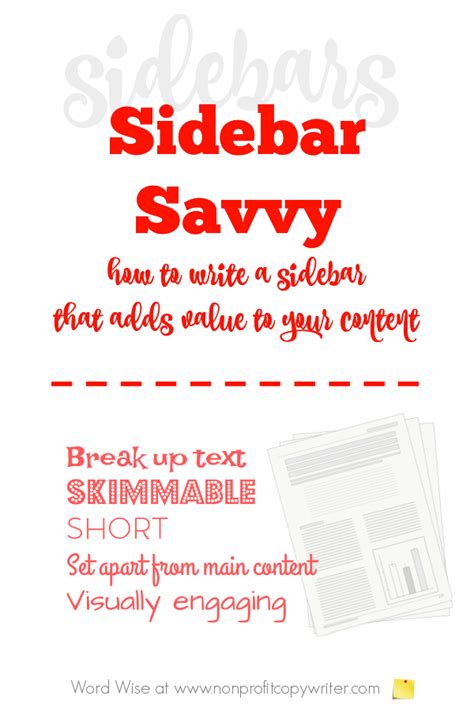 How To Write A Sidebar