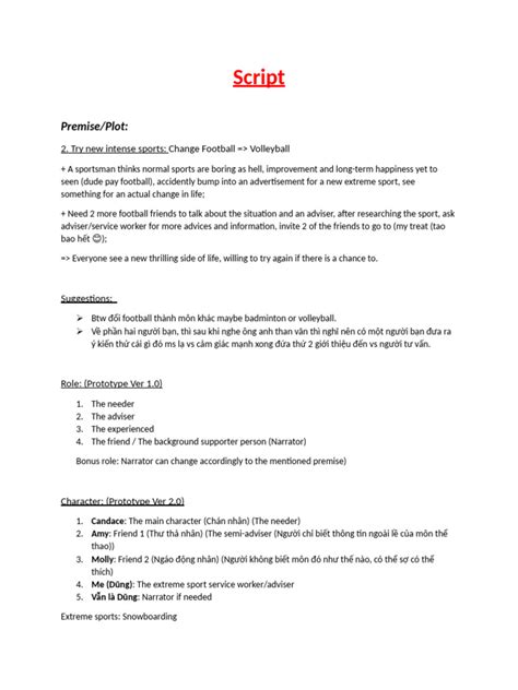 How To Write A Sports Script