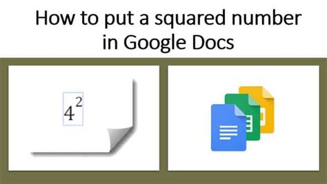 how to write a squared number on google docs
