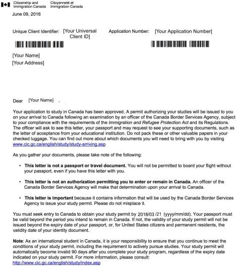 how to write a study permit application letter