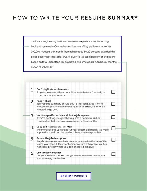 how to write a summary about yourself