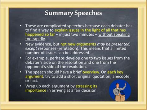 how to write a summary speech in public forum debate