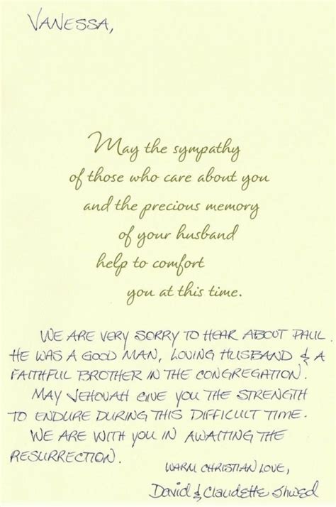 how to write a sympathy note