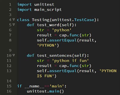 how to write a test script in python