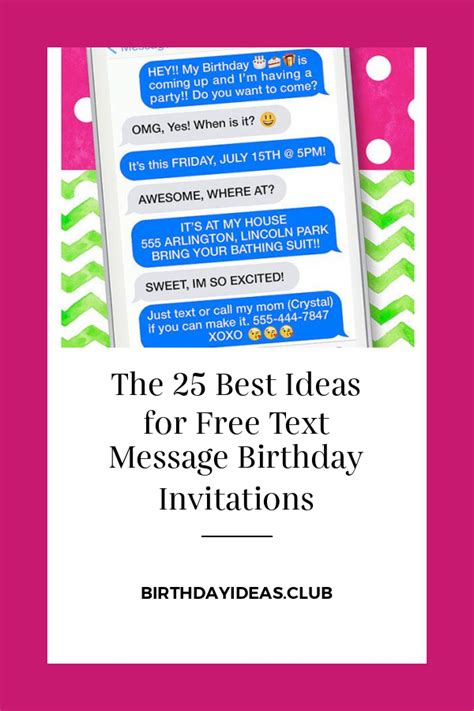 how to write a text message invitation