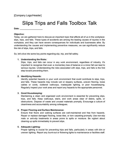How To Write A Toolbox Talk