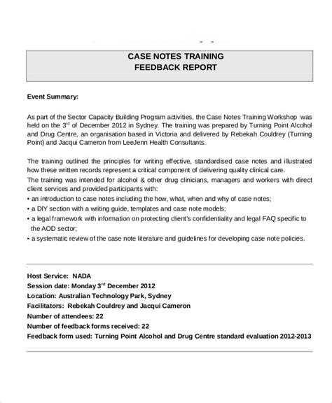 how to write a training summary