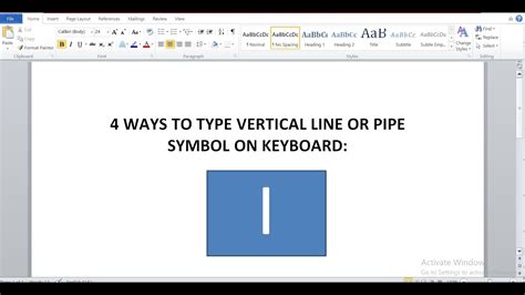 How To Write A Vertical Bar