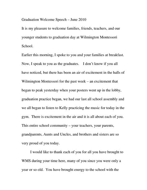 how to write a welcome speech for an event in school