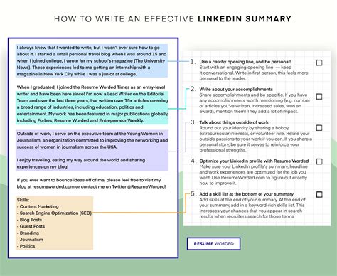 how to write about yourself in linkedin sample