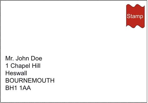how to write address in uk format