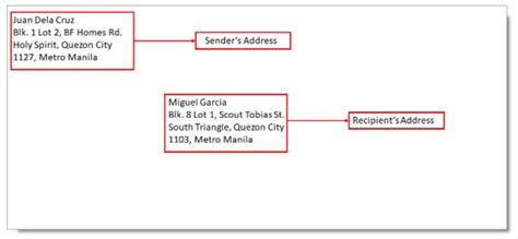how to write address with zip code philippines example