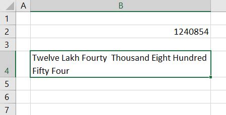 how to write amount in words in excel 2007